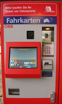 ÖBB-Fahrkartenautomat: Gesamtansicht
